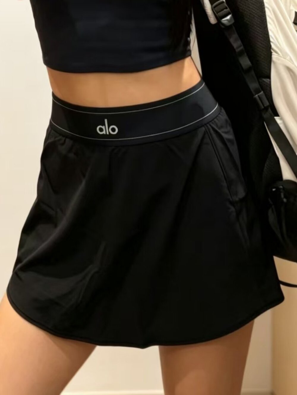 Black🥁ALO Match Point Tennis Skirt Cute & Playful/Versatile🍒Brand new